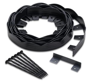 lot 901 image: Vigoro 20 ft. x 2.25 in. Black Scalloped Polyethylene No-Dig Edging