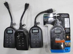 lot 914 image: Lot of 4 My Touch Smart Indoor Outdoor Plug in Electrical Timers