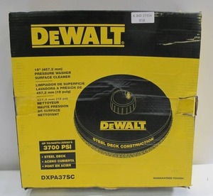 lot 918 image: DeWalt 18 in. Surface Cleaner for Gas Pressure Washers Rated up to 3700 PSI