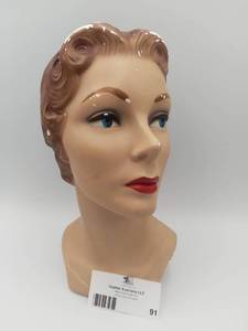 1940s Antique Plaster Millinery Store Display Mannequin Head (Valued $250)