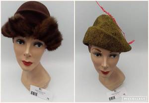 Elegant 1930s and 1940s Wool Hats  (Valued $160)