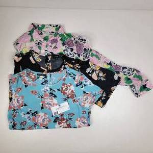 NEW 3 Women Tops (1) Medium Women Who What Wear Top - (1) Medium Simply Styled Top - (1) Large Talbots Floral Top NEW