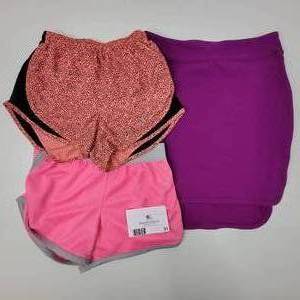Athletic Collection- (1) Size 8 Fuscia Lulu Lemon Skirt, (1) Xtra-Small Nike Dri-Fit Running Shorts (1) Small Danskin Mesh Jersey Running Shorts
