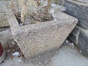 Exposed aggregate planter...