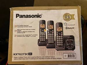 lot 61 image: 3 Handset Panasonic HD Link to Cell...