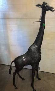 lot 62 image: Large brass Giraffe from the 70s r...