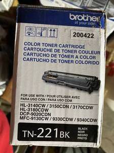 lot 72 image: Brother TN-221BK Color Ink Toner br...