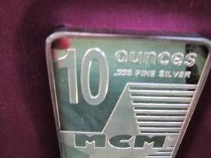 lot 17 image: 10 OZ .999 FINE SILVER Bar from Mod...