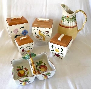 lot 37 image: Vintage Four Piece Canister Set and More