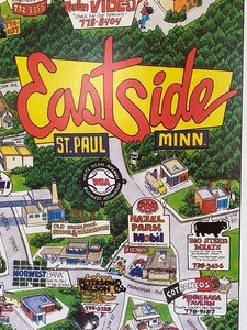 lot 54 image: Fun Vintage Poster Eastside St. Paul