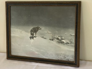 lot 57 image: Vintage Lone Wolf Framed Print