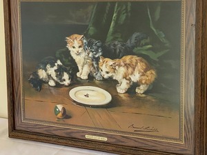 lot 58 image: Vintage Kitten Print Startled Kittens