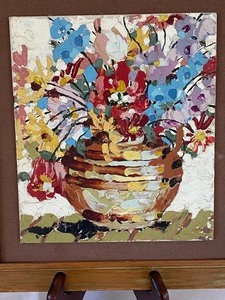 lot 67 image: Framed Oil on Canvas Floral Painting
