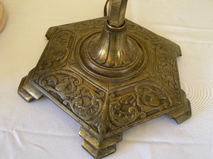 lot 75 image: 1920s Metal Floor Lamp w Double Sockets