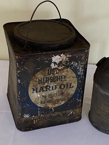 lot 89 image: Herschel Vintage Oil Can and Oil Can w Spout