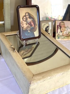 lot 99 image: Vintage Medicine Cabinet, Two Mirrors & Five Vintage Pictures
