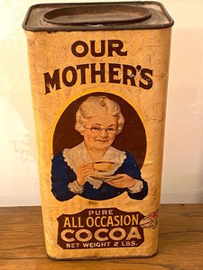 lot 116 image: Our Mothers Vintage Cocoa Tin and Vintage Pottery Bowls