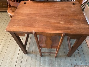 lot 124 image: Vintage Childrens School Desk and Chair