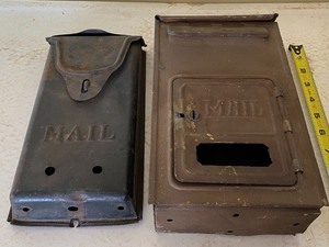 lot 138 image: Two Vintage Metal Mailboxes