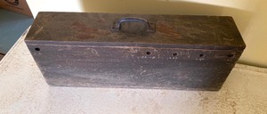 lot 156 image: Primitive Narrow Wooden Box