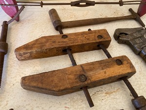 lot 193 image: Antique Tools and Copper Heater
