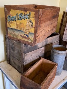 lot 190 image: Wooden Crates and Metal Items