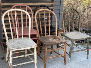 lot 202 image: Farm House Hoop Chairs