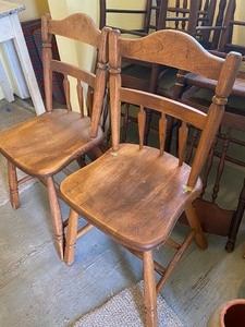 lot 211 image: Two Maple Chairs