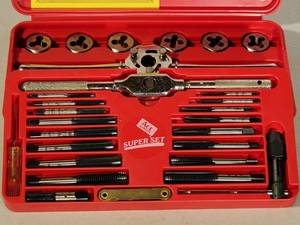 lot 249 image: Brand New Never Used Hanson Ace Metric Tap & Die Super Set