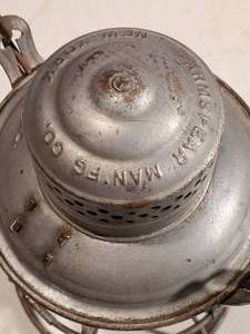 lot 254 image: Very Awesome Vintage Railroad SOO-LINE Red Glass Lantern LK