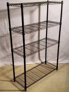 lot 275 image: Black  Metal Shelving Unit