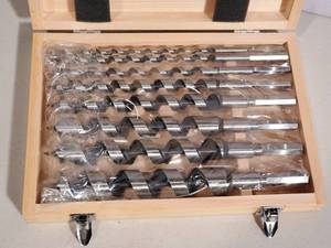 lot 287 image: Brand New in Wooden Box, 14 to 1 Auger Bits Set