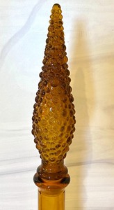 lot 368 image: Retro Amber Colored Glass Bottle with Stopper