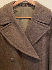lot 342 image: Wool WW2 Military Over Coat with Supreme Headquarters  Allied Expeditionary Force Patch