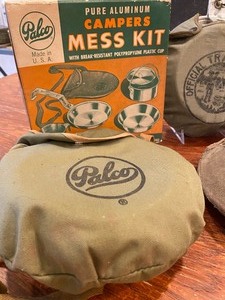 lot 397 image: Vintage Boy Scout Trail Mess Kit and Canteens