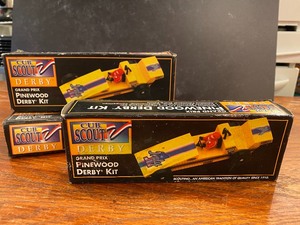 lot 403 image: Three New Cub Scout Pine Derby Kits