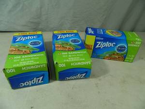 lot 119 image: 300 New Ziploc Sandwich Bags