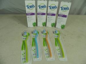lot 19 image: New Toms of Maine Toothpaste and Toothbrushes