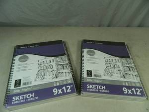 lot 45 image: 6 New 9 x 12 Sketch Books