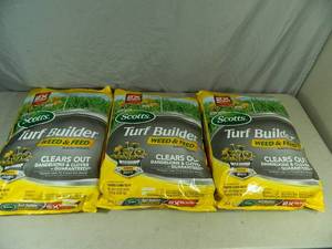 lot 71 image: 3 Bags Scotts Turf Builder Weed & Feed