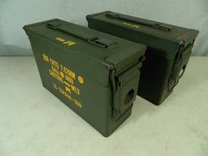 lot 73 image: Pair of 30 Cal. US Military Ammo Cans