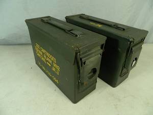 lot 103 image: Pair of 30 Cal. US Military Ammo Cans