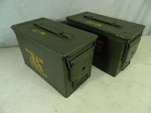 lot 102 image: Pair of 50 Cal. US Military Ammo Cans