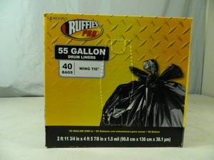 lot 104 image: New Box of 55 Gallon Drum Liners