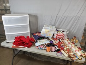 lot 50C image: 3 Drawer Organizer and Holiday Items