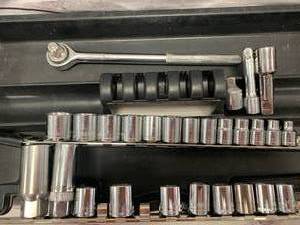 lot 38 image: Two Socket Sets, Ratchet, Tray
