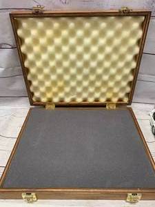 lot 41 image: Custom Wood Display Box Approx 13 x 16