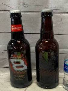 lot 42 image: Budweiser Glass Collectible Bottles Approximately 15 Tall