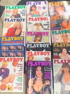 lot 51 image: Lot Of 15 Vintage Playboy Magazines