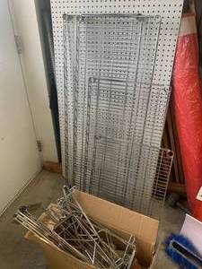 lot 98 image: Olympic Metal Wall Mounted Shelving Unit